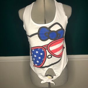 Hello kitty tie front tank